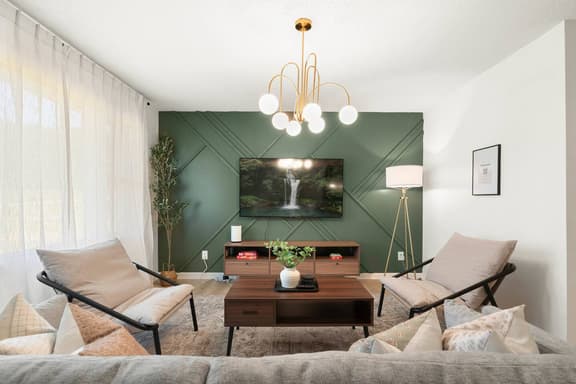 Cozy 2BR newly renovated mid-century modern duplex